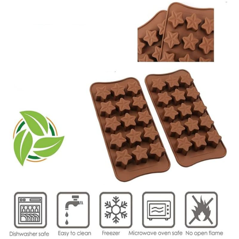 Silicone 15-cavity five-pointed star chocolate 531 cake jelly pudding soap chocolate cake mold baker