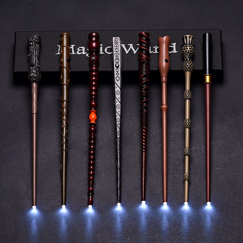 Harry Potter LED Light up Magic Wand Electronic Glowing Wand Halloween Props Resin Handmade Carved Painted American Style
