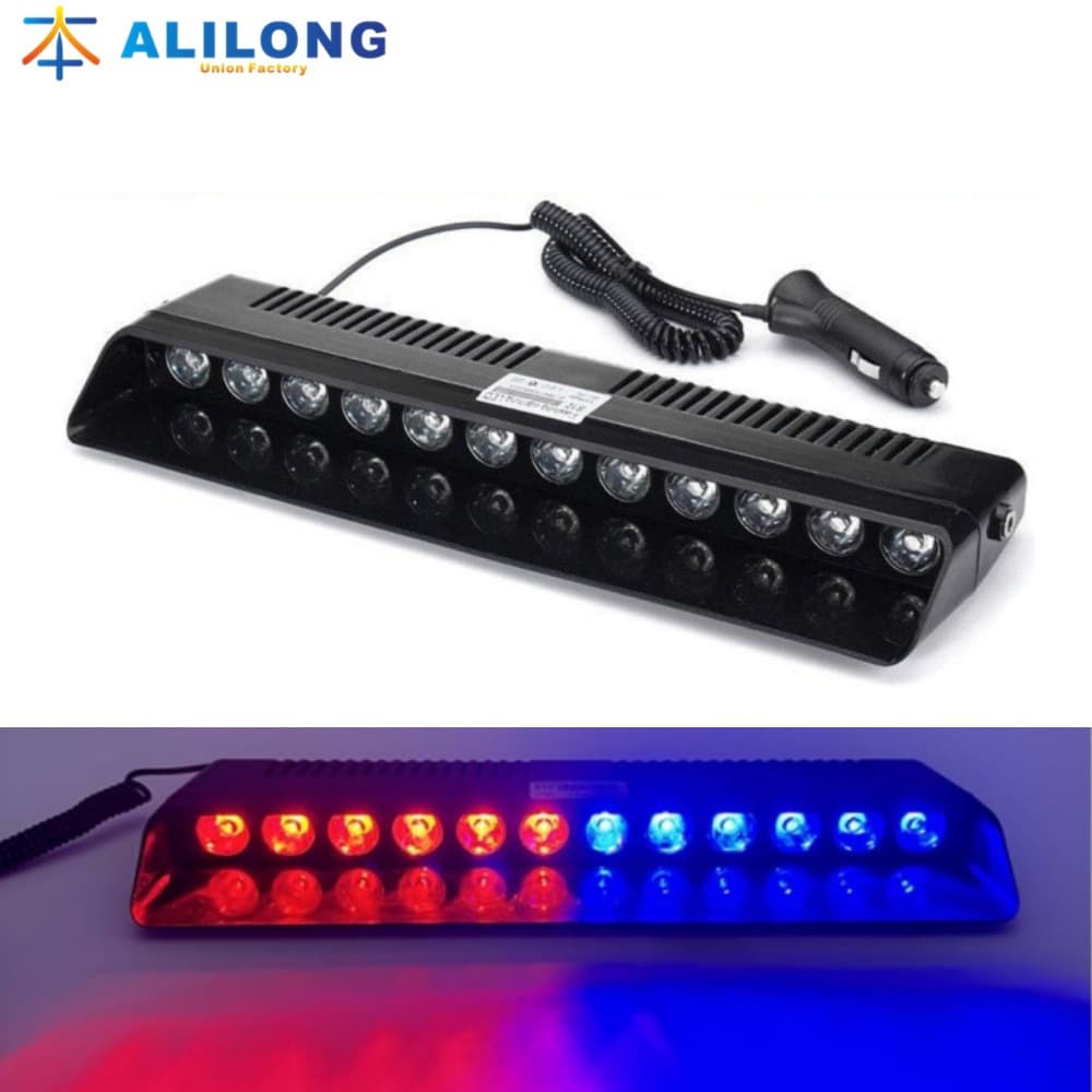 Car suction cup light S12 12LED suction cup strobe light Car motor vehicle front and rear strobe light Shovel light