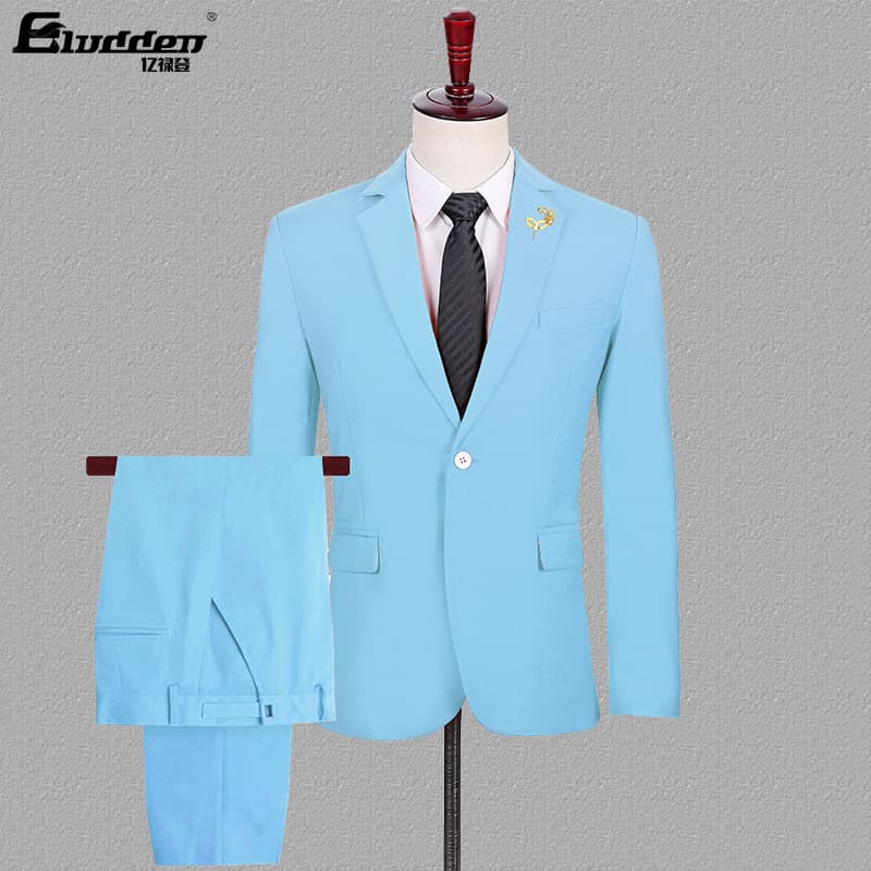Men's Two-Piece Suit Set, Best Man Suit, Korean Slim Fit, Formal Business Attire, Groom Wedding Tuxedo