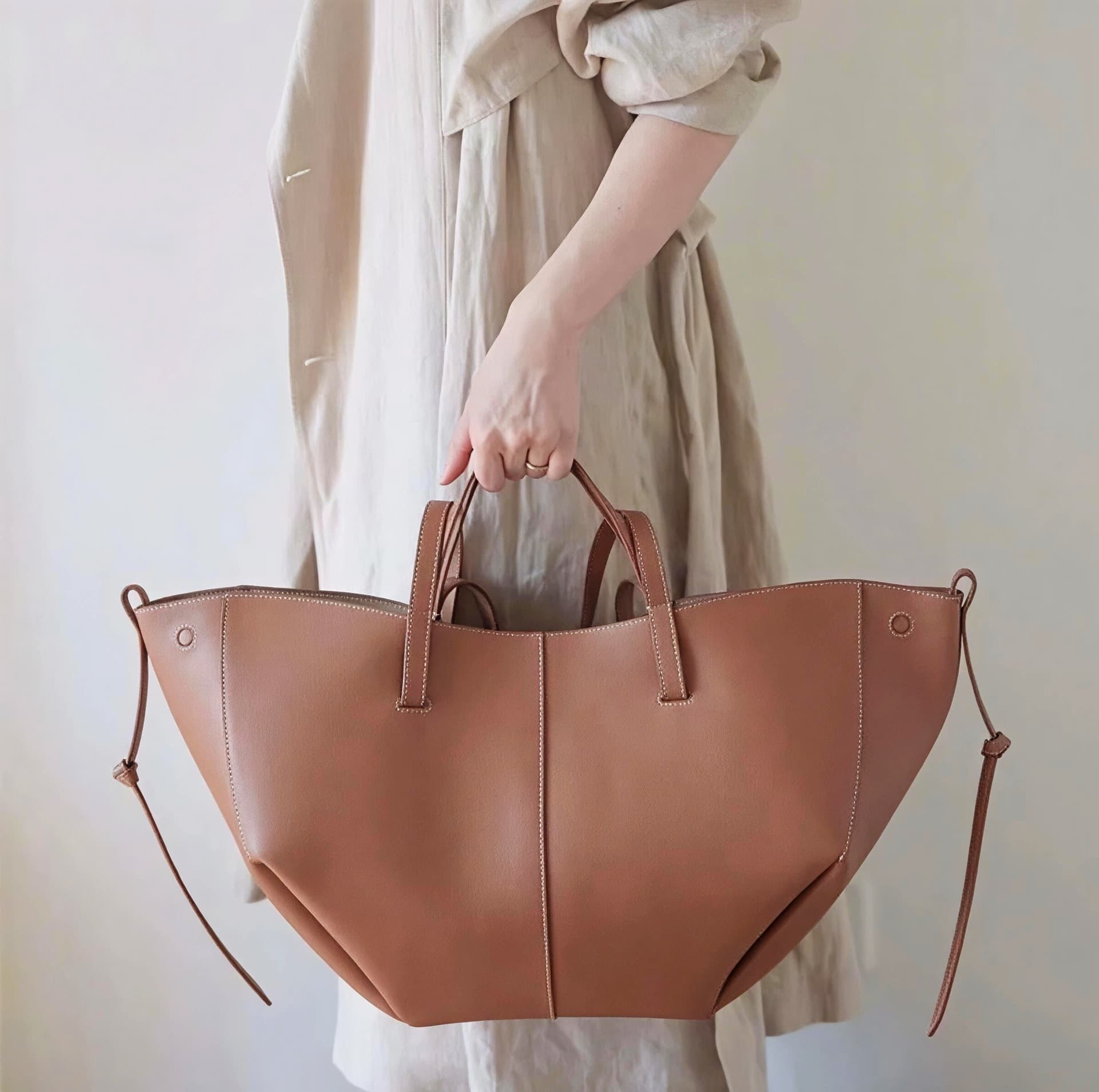 Pol Bolingen Wing Bag Cyme Lychee Pattern Tote Bag Large Capacity Commuter Handbag Shoulder Bag Cross-border Women's Bag