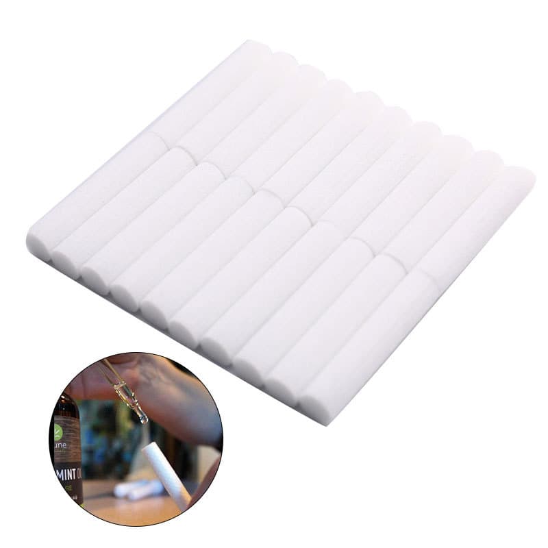 Scent tube core nasal inhaler accessories, nasal plug tubes, rotating round empty tubes, portable cotton cores, 20pcs