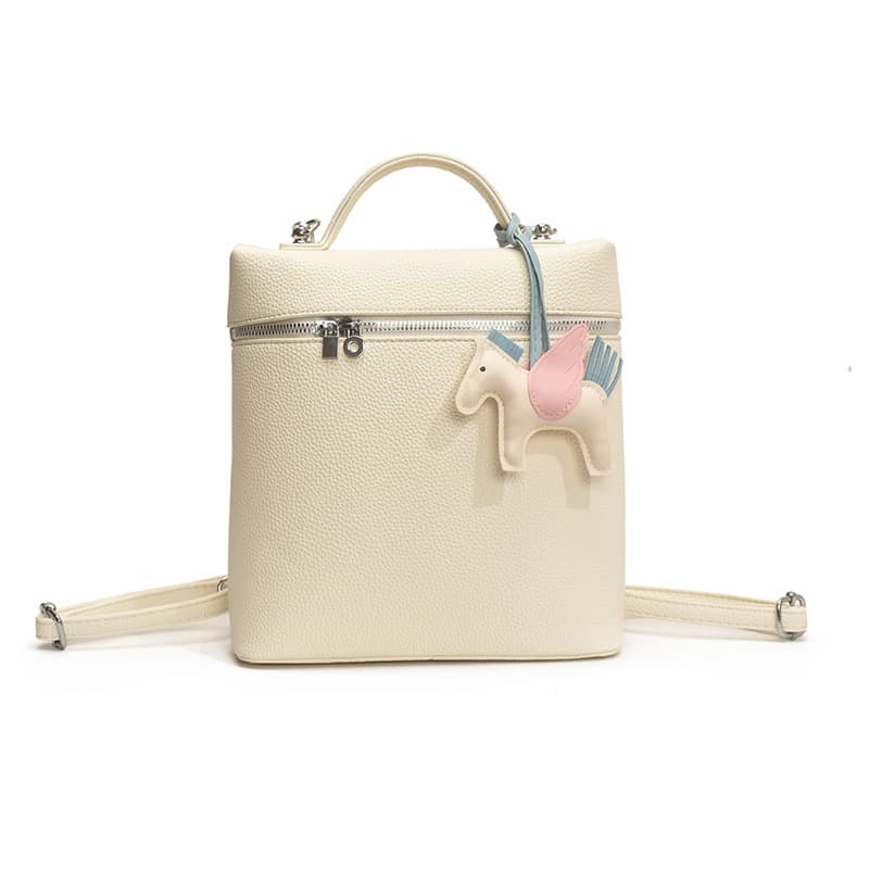 2025 Solid Color PU Casual Commuter Small Backpack Minimalist Women's Shoulder Crossbody Bag Vertical Style