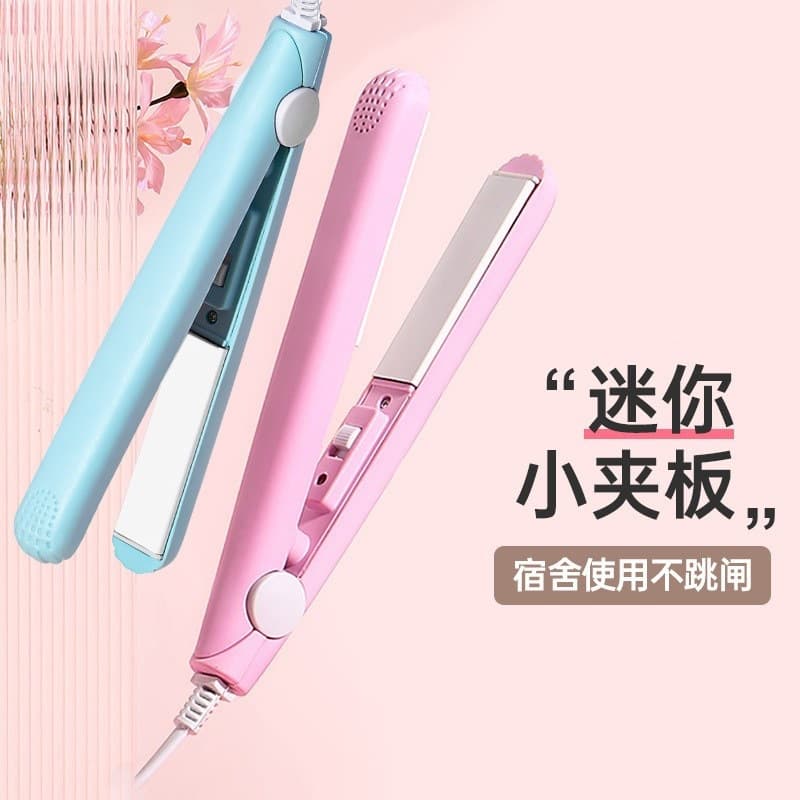 Mini Hair Straightener and Curling Iron 2-in-1, Portable Flat Iron for Bangs, Small Straightening and Curling Styler
