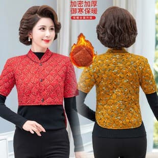 Autumn Winter Fleece-Lined Camel Velvet Cotton Vest for Women, Waist Support Mom Vest, Half-Sleeve Outer Wear Shoulder Cape