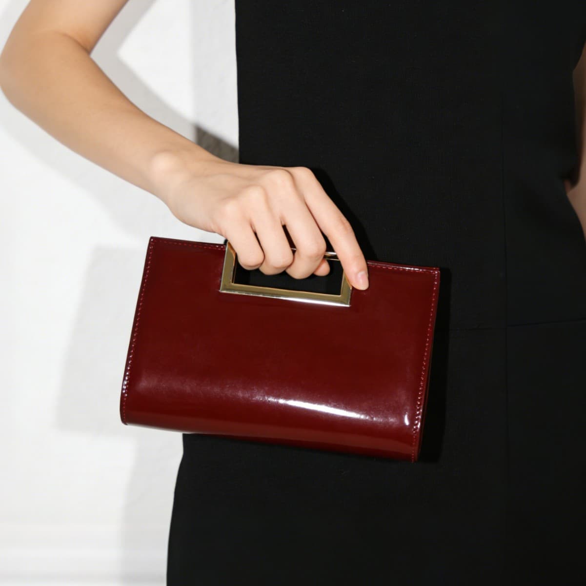 Crossbody Women's Fashion Wine Red Handbag Banquet Bag PU Leather Formal Bag Wedding Bag Clutch