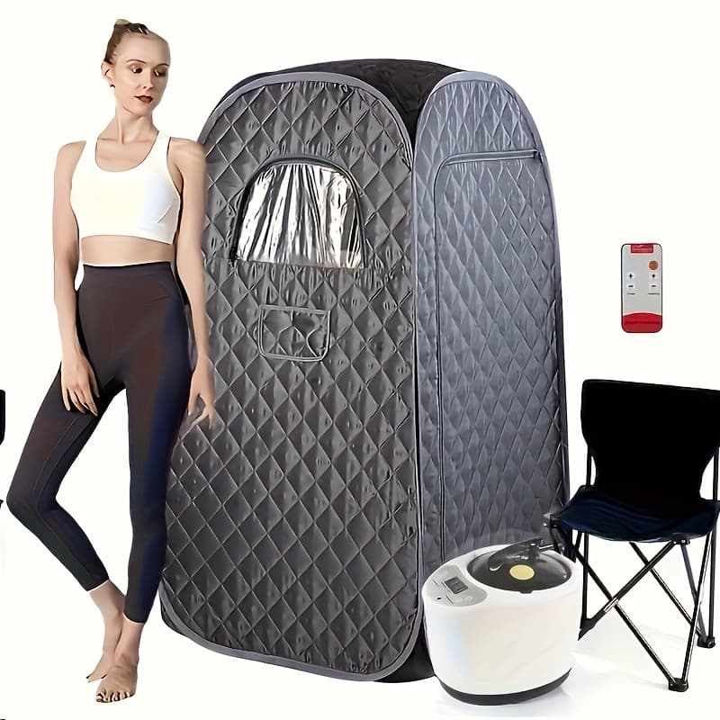 Home Health Sweating Cabin Steam Box Foldable Mobile Full-Body Steaming Energy Cabin Steam Therapy Sauna Room