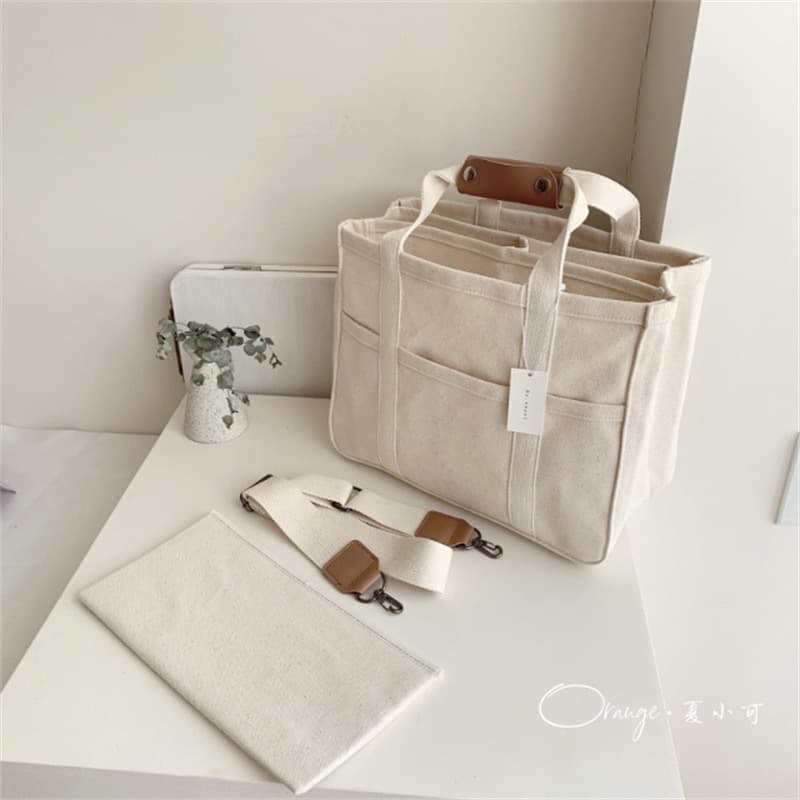 Ladies Handbag Large Capacity Shopping Tote Bag Fashionable Shoulder Bag Soft Leather Zipper Closure Elegant Design