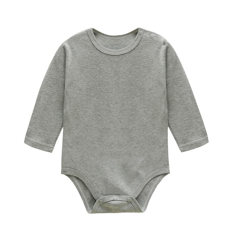 Baby Short-Sleeve Snap-Shoulder Bodysuit, Cotton Long-Sleeve Baby Romper, Long-Sleeve Onesie, Crawling Suit, Air Conditioning Wear
