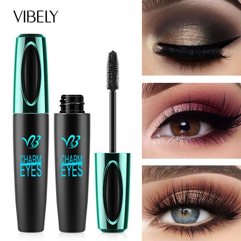 Vibely Long-lasting Mascara Thick Curling Non-smudging Lengthening Large Brush Head Beauty Makeup Cosmetics Mascara