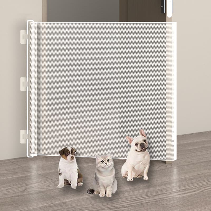 Automatic retractable pet fence, no-drill isolation fence, retractable safety gate, dog cage, stair isolation