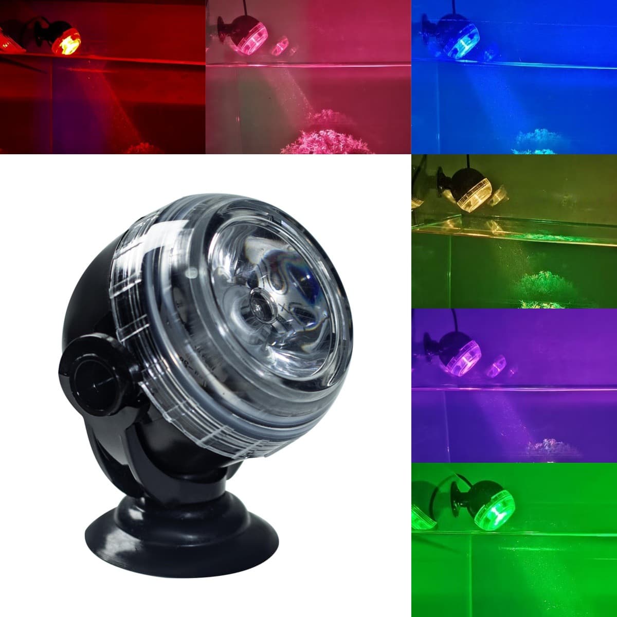 LED Aquarium Light Submersible Spotlight Waterproof Fish Tank Light Remote Control RGB Plant Light Small Lighting Lamp South American Aquascaping