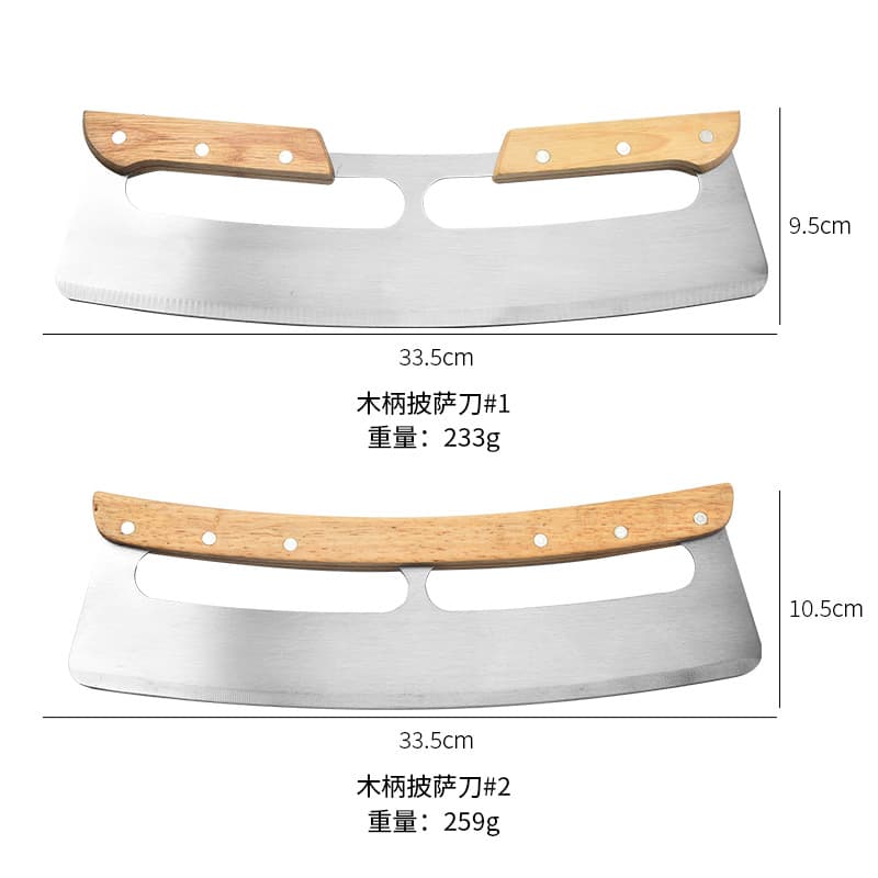 Factory Direct Yangjiang Stock Thick Stainless Steel Dough Cutter Knife for Flour Dough Pizza Cutting