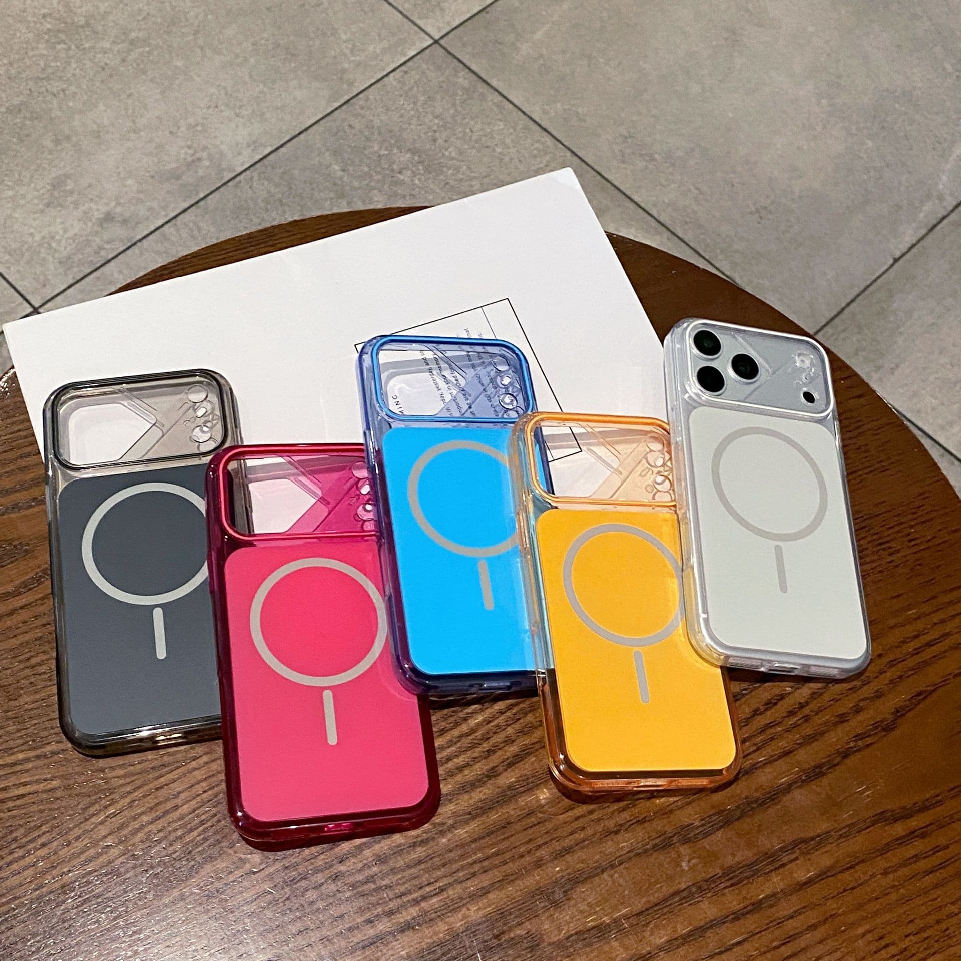 Suitable for Apple 17Promax magnetic phone case iPhone16PM new transparent 15PM frosted anti-fall protective cover