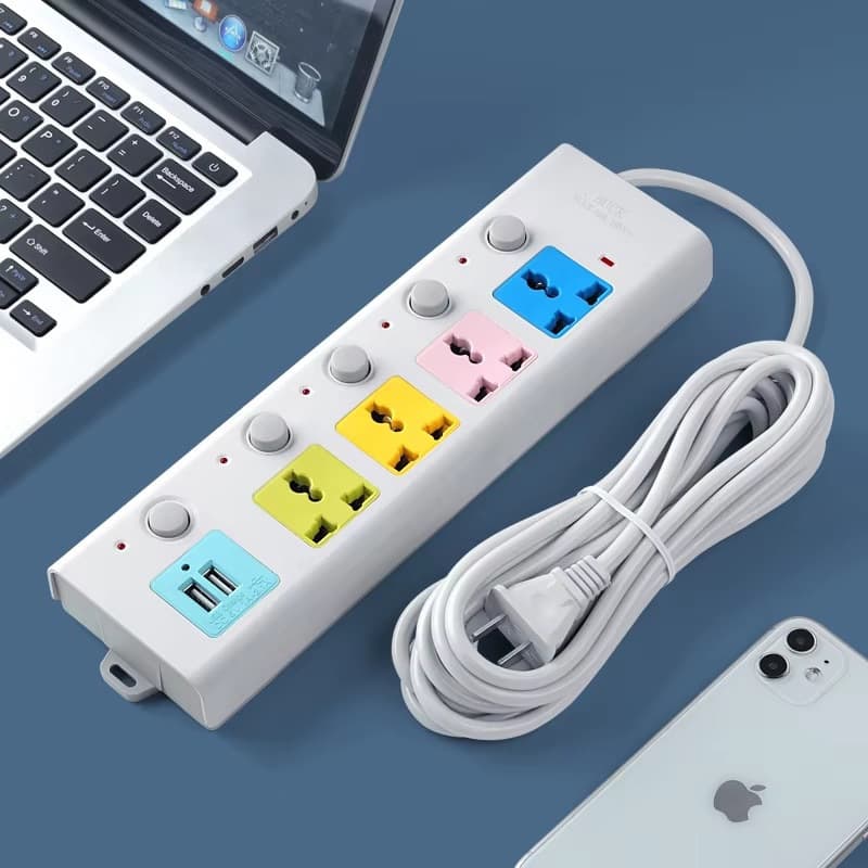 Factory Direct Cross-border US/UK Standard Power Strip Export Multi-switch Southeast Asia Thailand Vietnam EU Standard USB Socket