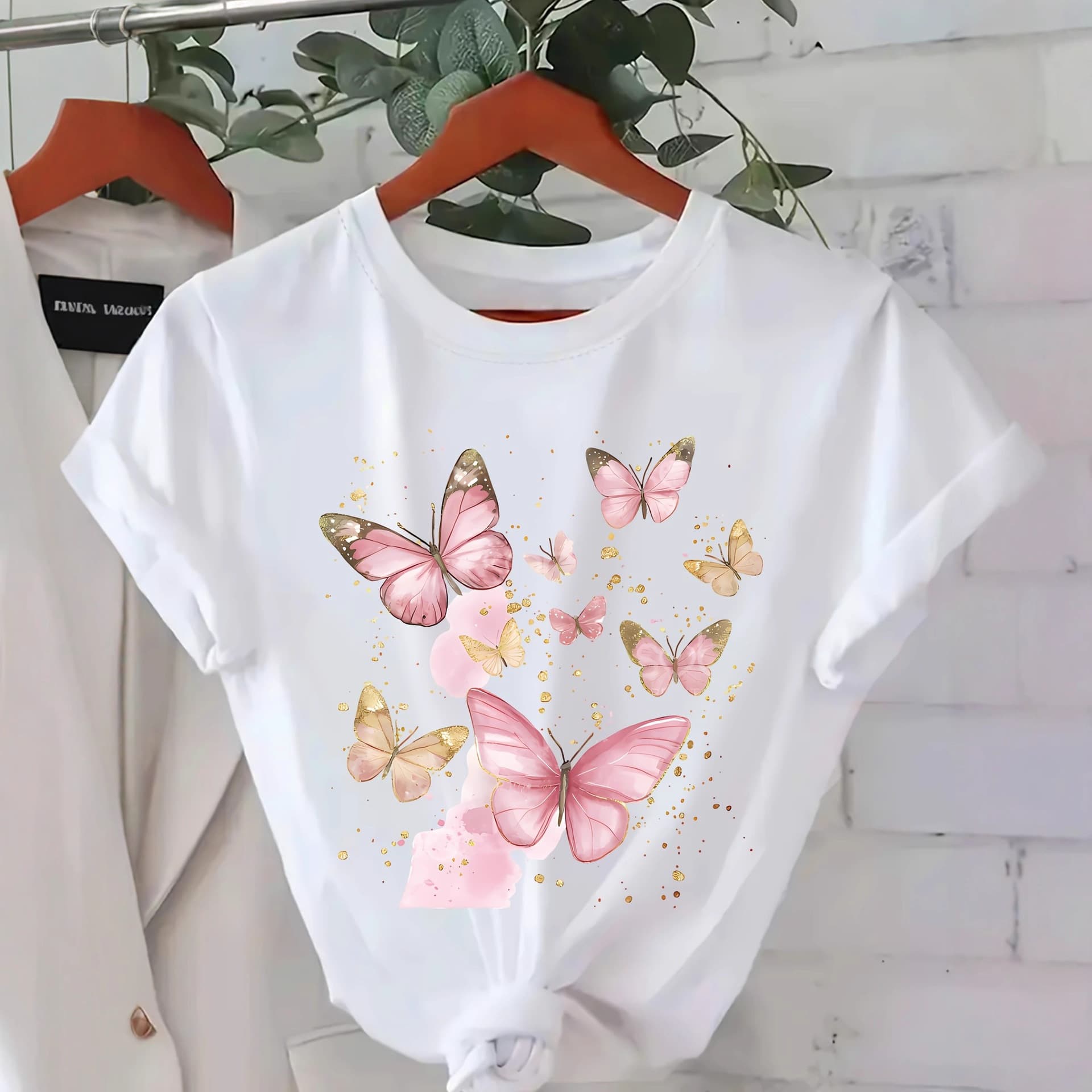 Cross-border In Stock Short Sleeve T-Shirt Women's Top European and American New Fun Print Fashion Casual Plus Size Round Neck Short Sleeve T-Shirt