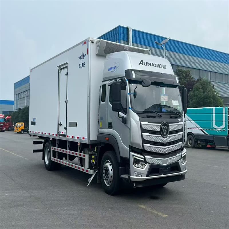 Foton Auman 6.8m refrigerated truck, cold chain transport insulated truck, seafood, vegetable and fruit preservation refrigerated truck, out