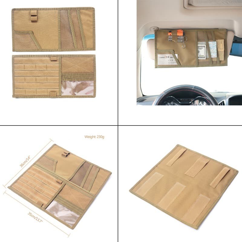 Tactical Car Sun Visor Organizer Multi-Functional Storage Bag Fashion Tactical Organizer
