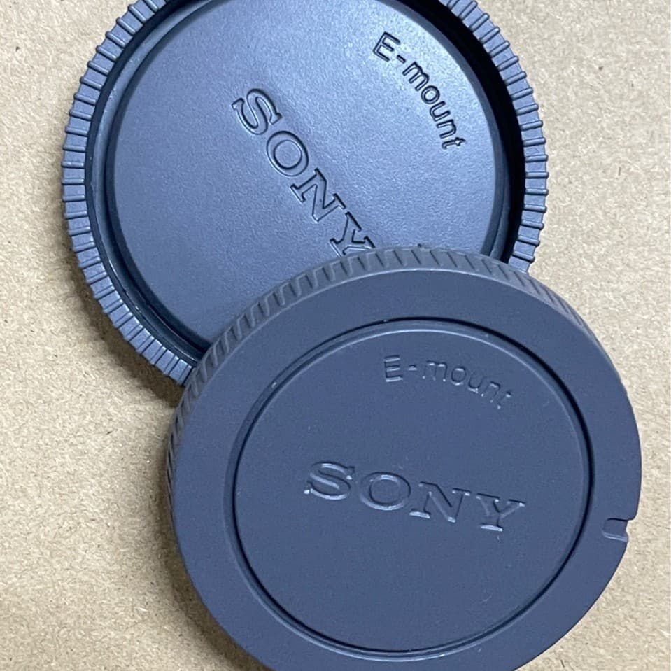 Compatible with Sony E-Mount Mirrorless Camera Body Cap and Lens Rear Cover for A6000, A7M4 in Gray