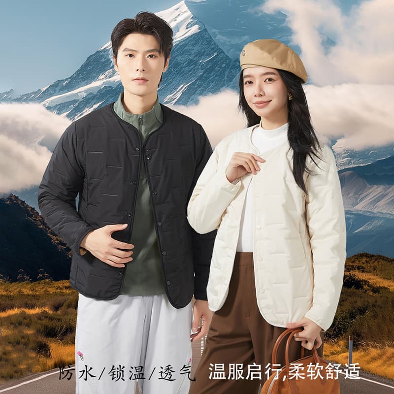 Autumn/Winter Wool Thermal Insulation Jacket, Unisex Couple Style, Long-Sleeved Outerwear, Thickened Liner, Student Thermal Top, 2582