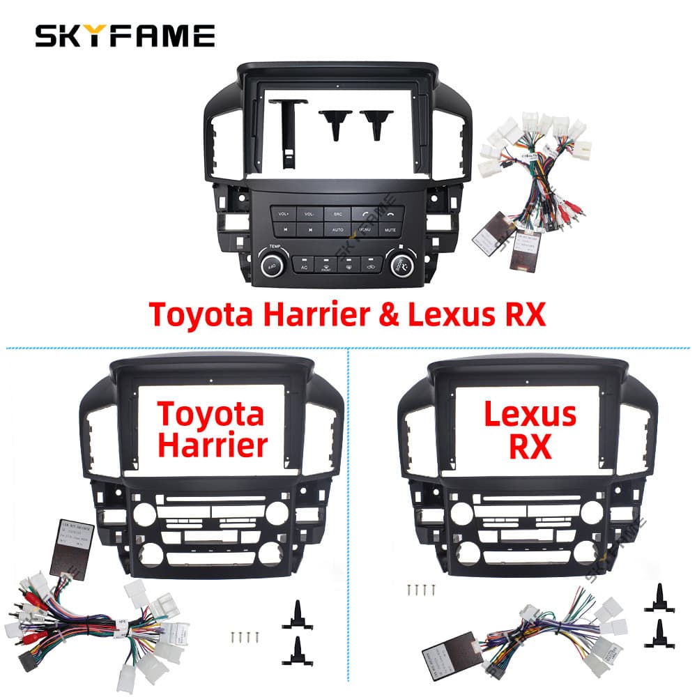 SKYFAME Versatile Frame Kit Compatible with 97-05 Lexus RX300 Harrier Audio Navigation Trim Bezel