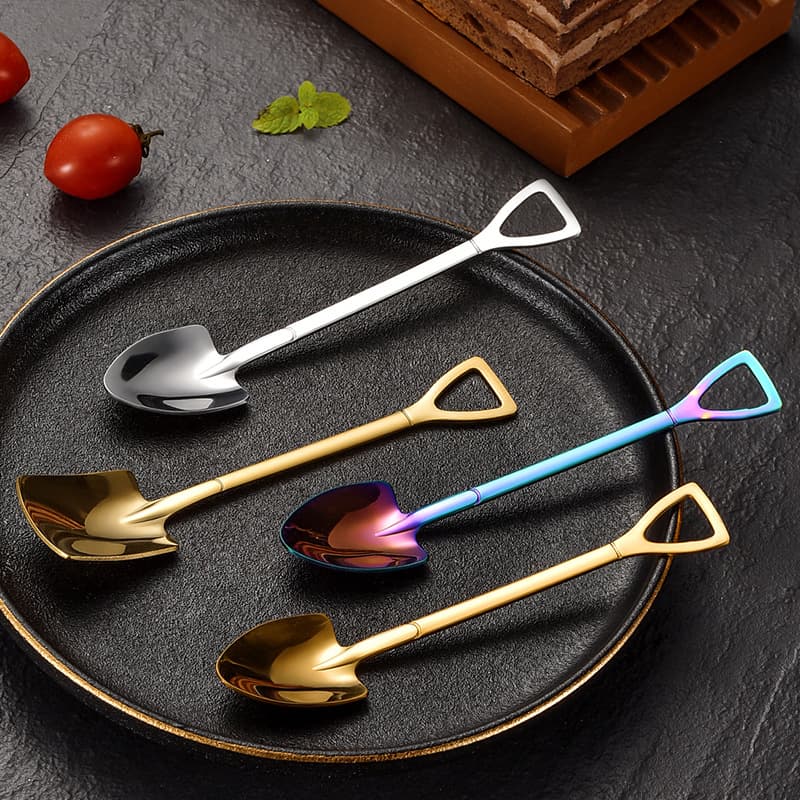 Stainless Steel Watermelon Spatula Spoon Creative Shovel Spoon Coffee Stirring Spoon