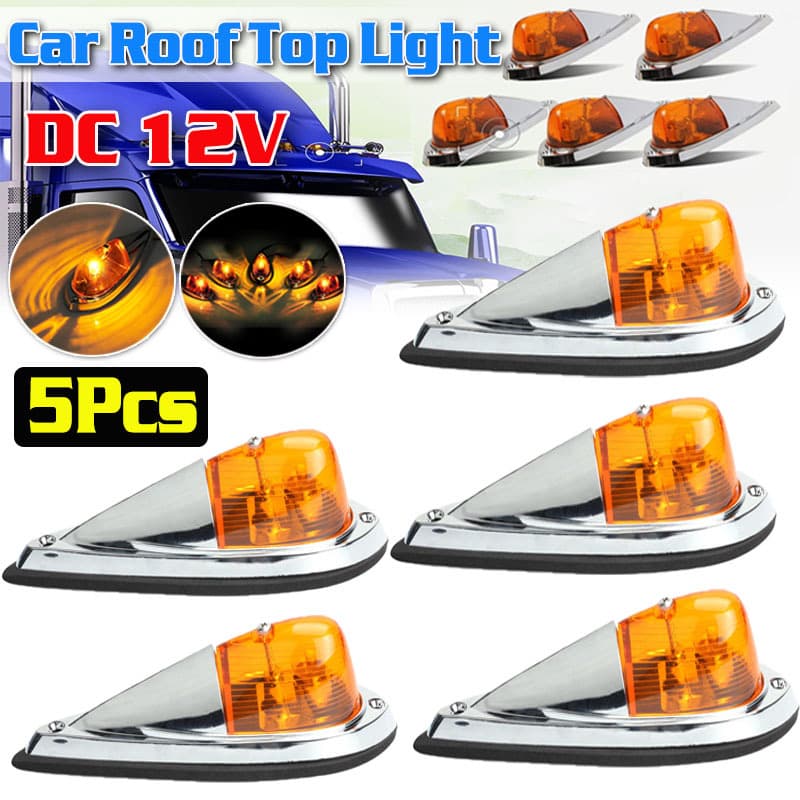 Truck LED dome light Pickup truck roof warning light SUV electroplated cab sign light Trailer LED signal light