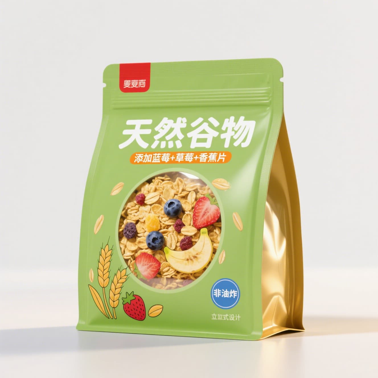 Plastic Vacuum Food Packaging Bag, Printed Composite Bag, Coffee Tea Dried Fruit Aluminum Foil Bag, Stand-Up Zipper Custom