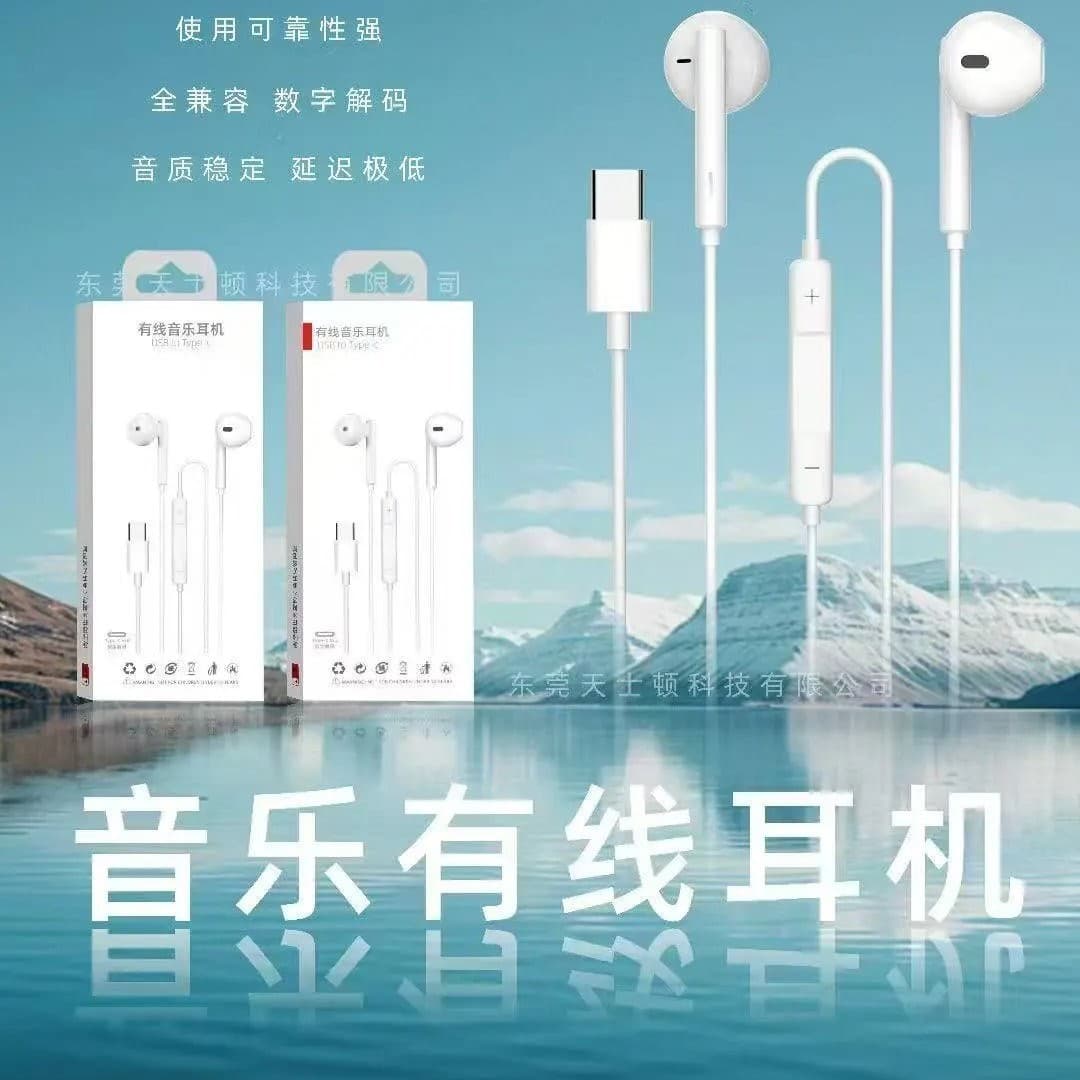 Digital Decoding Wired Music Earphones, Supports Various Brands Type-C Interface Models, In-Ear Design
