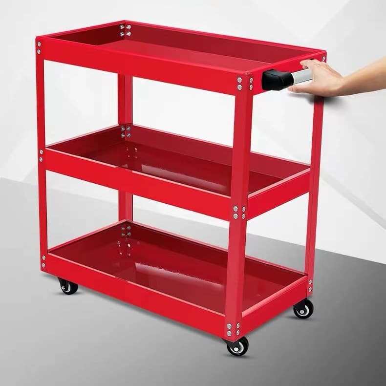 Mobile workshop tool cart with drawers for automotive repair, workstation equipment, and multi-functional storage.