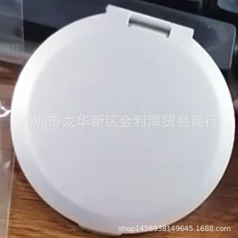 In Stock Folding Aluminum Metal Cosmetic Mirror Portable Square Pocket Mirror
