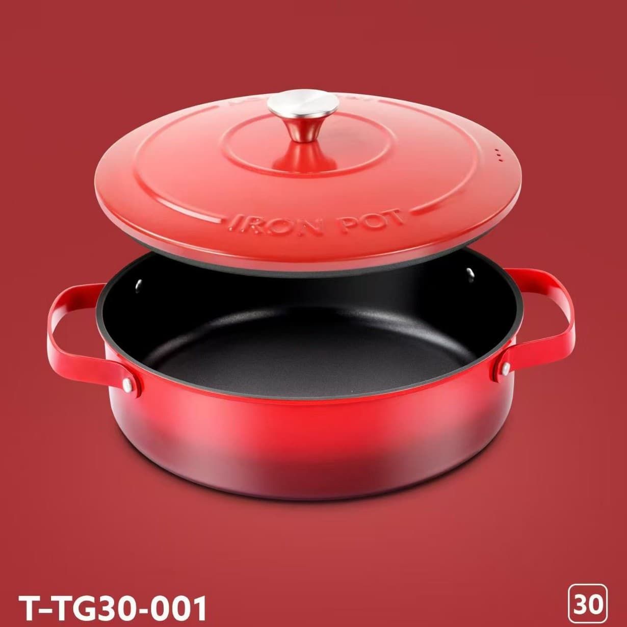 Enamel Seafood Pot Multi-functional Home Use Flat Bottom Non-stick Seafood Platter High Aesthetics Induction Cooker Gas Stove Universal