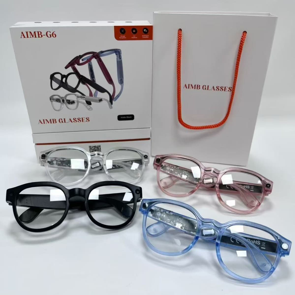 New AIMI-G5 Camera Smart Glasses Translation Glasses AI Smart Q&A Smart Recognition HD Glasses