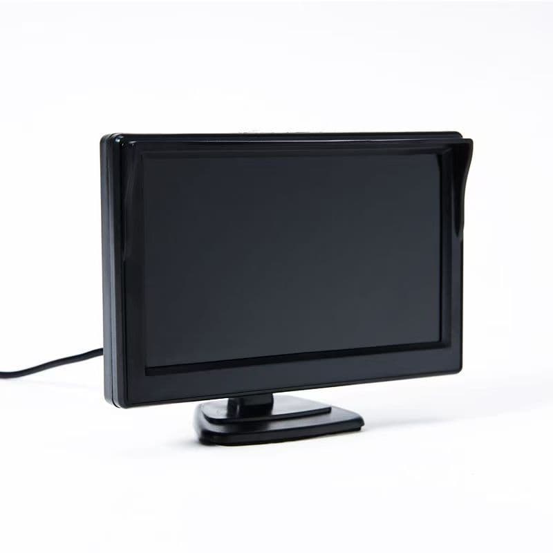 5-inch HD Suction Cup Car Monitor Mini LCD Screen for Car Reversing Image Display Standby Clock