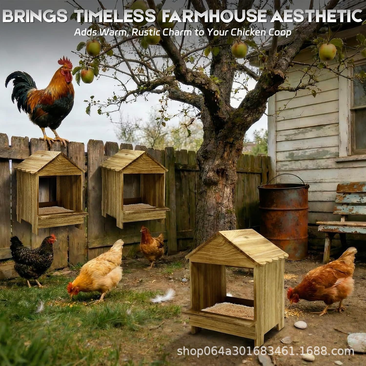 Cross-border Wooden Chicken Coop Poultry Habitat Farm Chicken House Breeding Incubation Box Poultry Supplies House Nesting Box for Laying Eggs