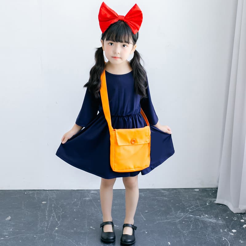 Kids Halloween Costume Children's Kiki's Delivery Service Dress Miyazaki Cosplay Kiki Performance Outfit for Girls