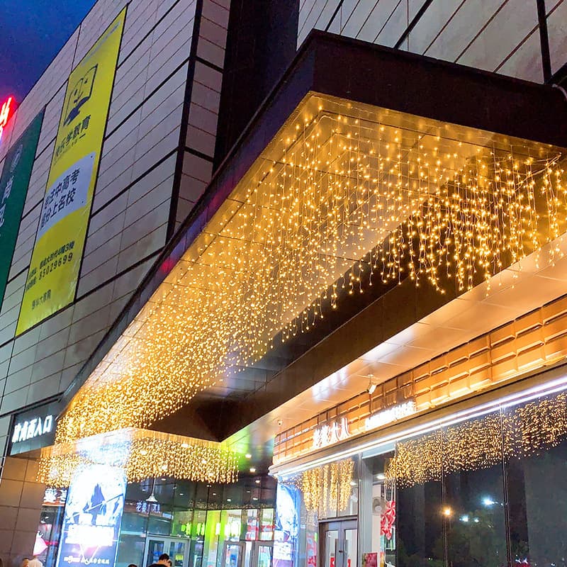 LED Curtain Light, Icicle Light, Star Light, Waterfall Light for Commercial Use, Outdoor Decorative String Light