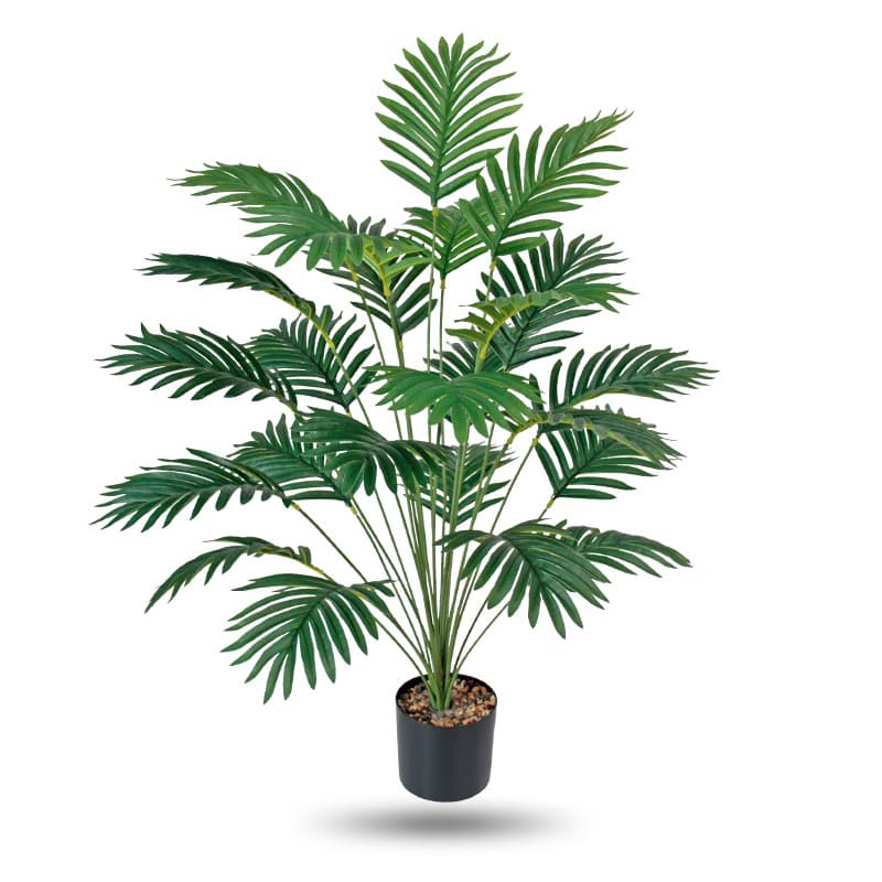 Realistic Green Plant Palm Tree Restaurant Hotel Partition Decoration Outdoor Garden Scenery PVC Frond Palm Fake Coconut Tree