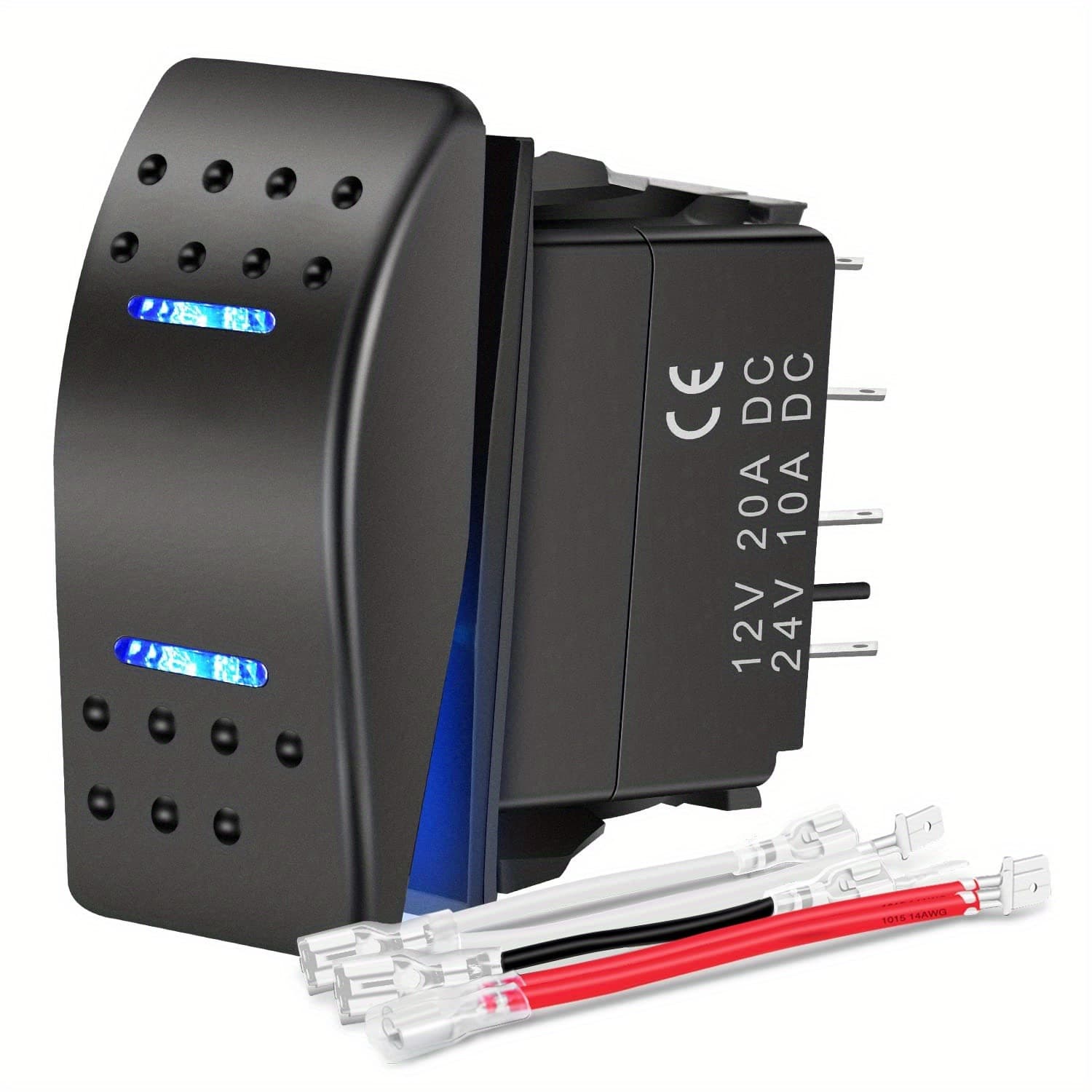 Yacht switch car RV modified with double lights self-locking rocker boat type 7 feet 3 gears 12-24V cross-border direct supply
