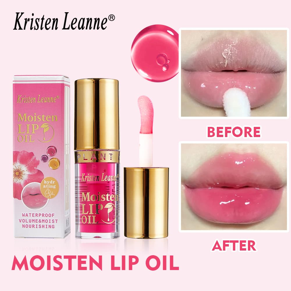 KRISTEN LEANNE Cross-border Makeup Water Glossy Lip Oil Lock-in Moisture Hydrating Lip Gloss Lip Plumper