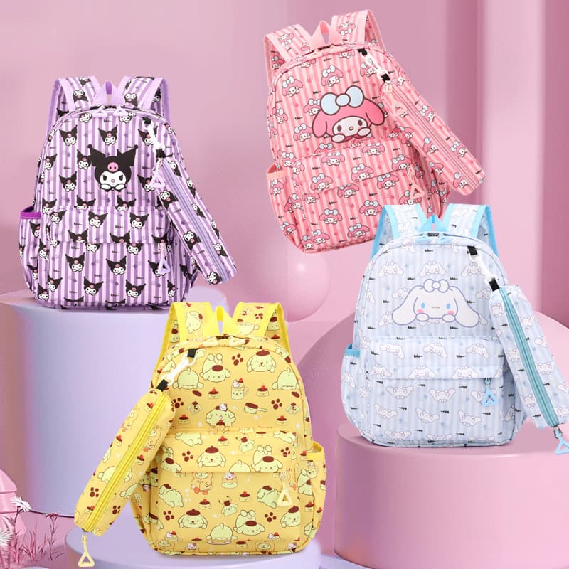 New Style Children's Backpack with Pencil Case for Kindergarten, Cartoon Cute Backpack for Boys and Girls, Small School Bag
