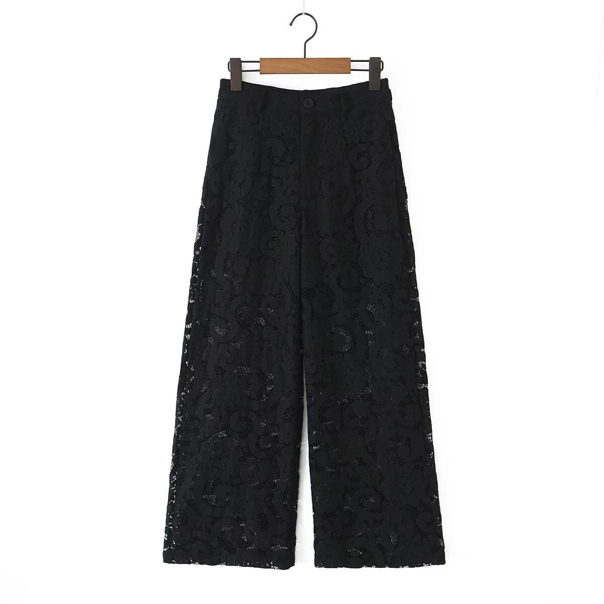 Z Cross-Border European and American Style 2026 New Fashion Elegant Amazon Women's Clothing Wholesale Loose Lace Trousers 2551613