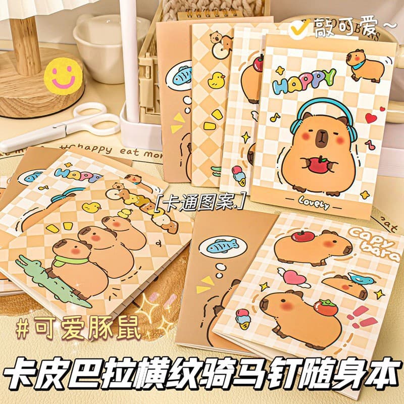 Cartoon Cute Capybara A5 Coil Ruled A7 Notebook Student Portable Mini Wholesale