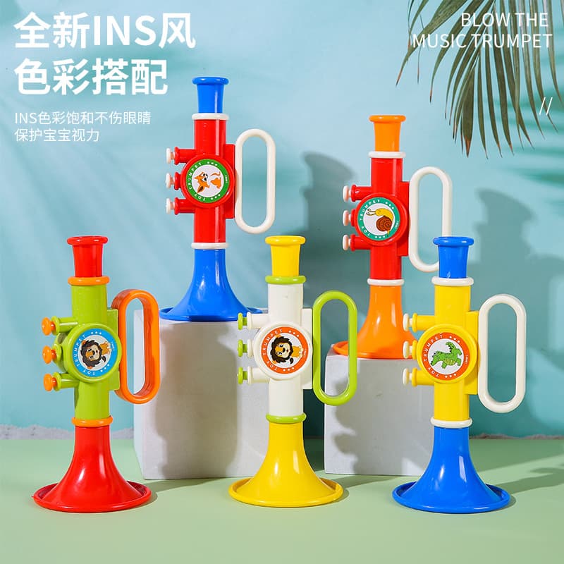 Children's Small Horn Viral Voice Changing Whistle Toy Baby Educational Early Learning Music Infant Street Stall Toy Wholesale
