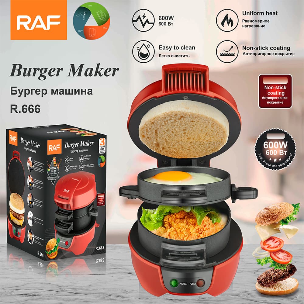 US 110V EU 220V Burger Maker Sandwich Maker Home Breakfast Machine Toaster