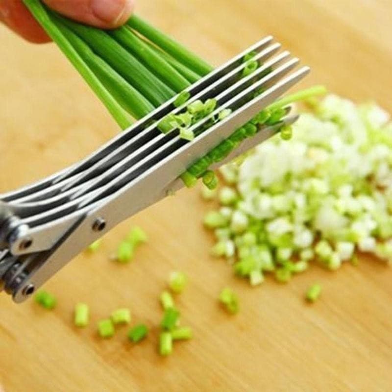 Kitchen Multifunctional Stainless Steel Three-Layer/Five-Layer Scallion Scissors Seaweed Scissors Strong Multilayer Kitchen Scissors