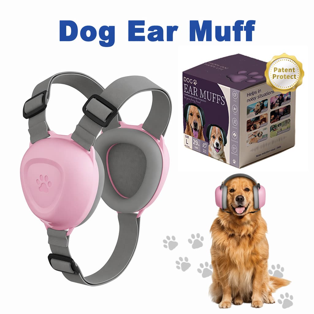 Anti-Anxiety Dog Ear Protection Efficient Noise Reduction Pet Earmuffs Calming Dog Headphones for Fireworks