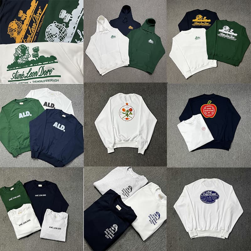 Cross-border Aime Leon Dore New York Queens Landmark Print Hoodie Simple Versatile Letter Sweatshirt
