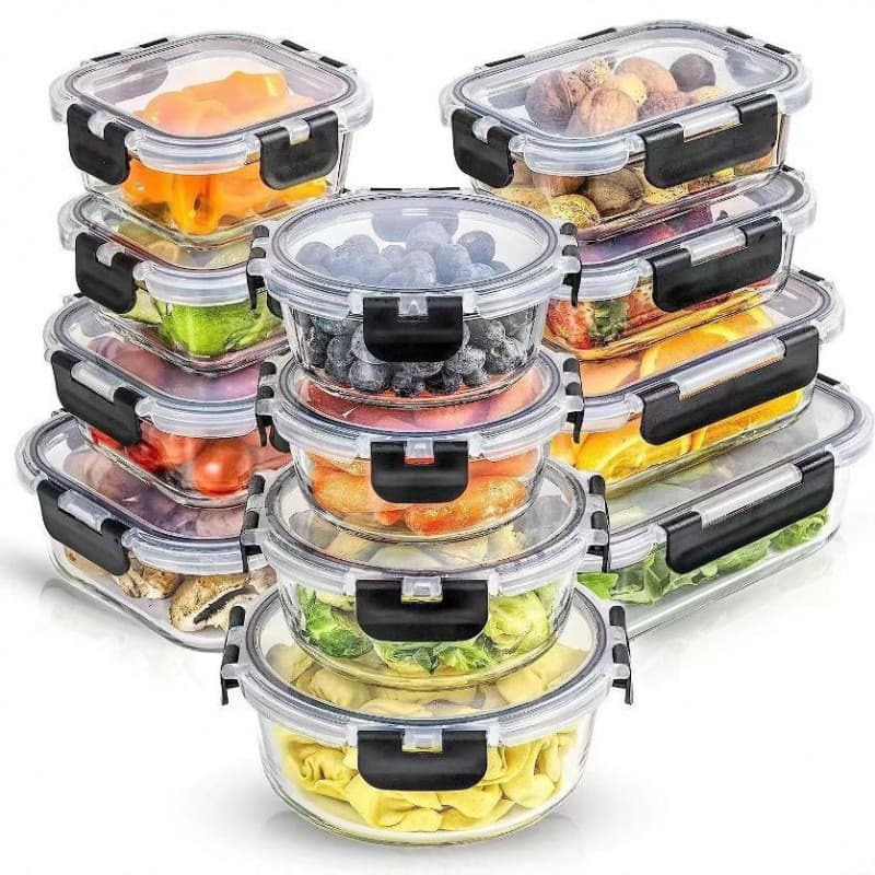 High borosilicate glass lunch box detachable Amazon TEMU cross-border heat-resistant glass crisper anti-fall FCM