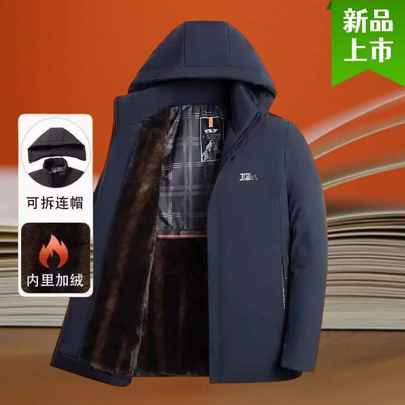 Winter middle-aged men's thickened cotton jackets, dad's winter jackets, middle-aged and elderly outdoor jackets, men's tops
